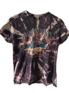 Bleach Dyed Doe Graphic Tee | S | Unique Acid Wash Style